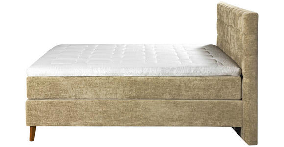 BOXSPRINGBETT 160/200 cm  in Hellgrün  - Eichefarben/Hellgrün, Design, Holz/Textil (160/200cm) - Esposa