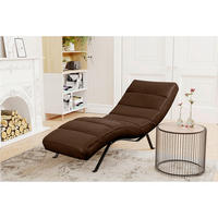 RELAXLIEGE Echtleder Dunkelbraun  - Dunkelbraun/Schwarz, Design, Leder/Metall (65/65-95/171cm) - Livetastic