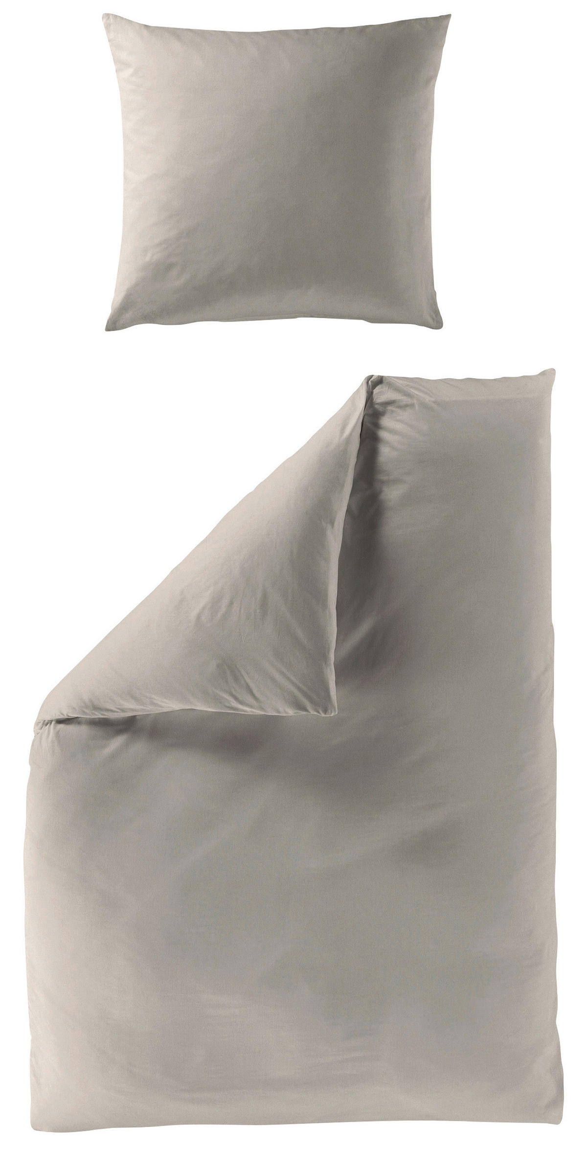 BETTWÄSCHE Makosatin 135/200 cm  - Taupe, KONVENTIONELL, Textil (135/200cm) - Bierbaum