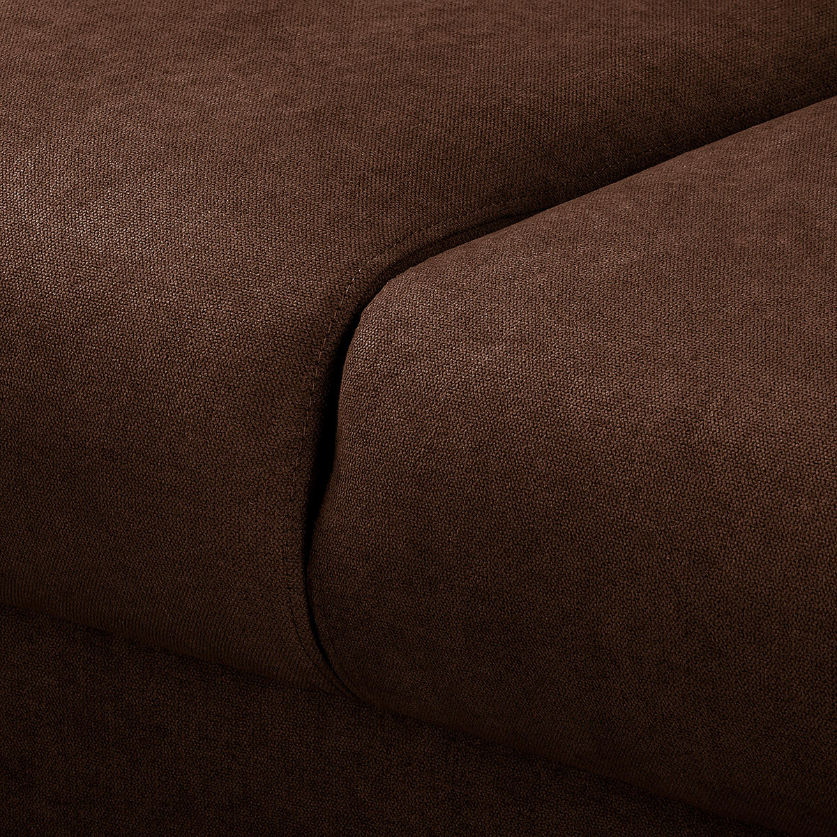 ECKSOFA in Mikrofaser Braun  230/150 cm  - Wengefarben/Braun, Design, Holz/Textil (230/150cm) - Livetastic