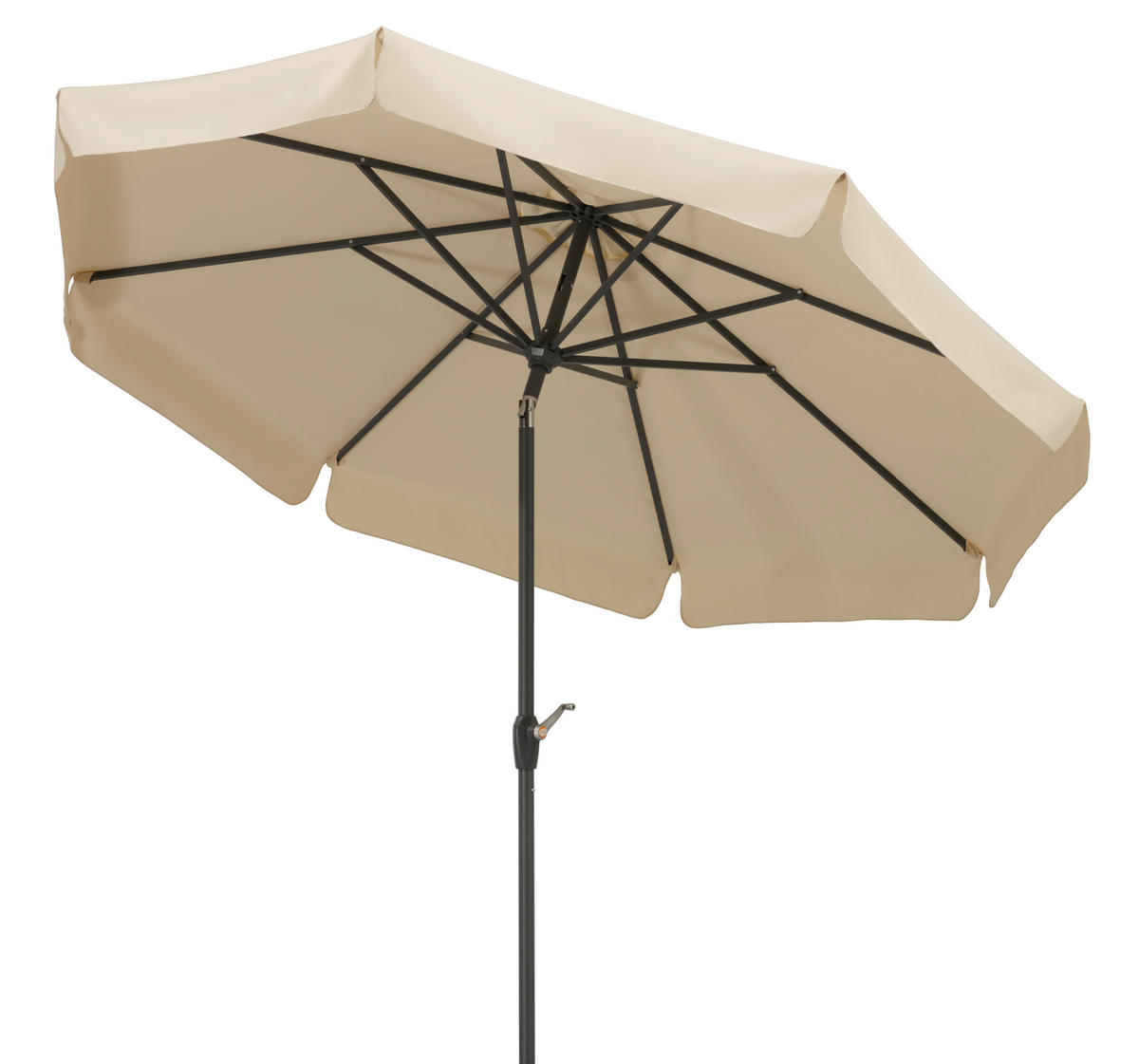 SONNENSCHIRM   - Anthrazit/Naturfarben, Basics, Textil/Metall (270/250/270cm) - Schneider