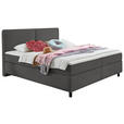 BOXSPRINGBETT 160/200 cm  in Anthrazit  - Anthrazit/Schwarz, KONVENTIONELL, Kunststoff/Textil (160/200cm) - Hom`in