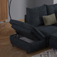 ECKSOFA in Bouclé Anthrazit  - Anthrazit/Schwarz, Design, Textil/Metall (220/250cm) - Xora