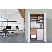 SCHRANKKÜCHE  104/193/67 cm  in Weiß, Eichefarben  - Edelstahlfarben/Eichefarben, KONVENTIONELL, Holzwerkstoff/Metall (104/193/67cm) - Respekta