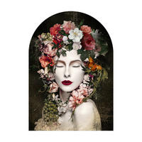 GLASBILD Frauen 70/100 cm  - Weiß, Basics, Glas/Papier (70/100cm)