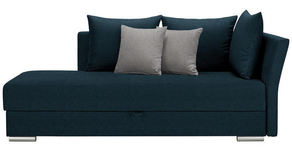 LIEGE  in Webstoff Petrol  - Chromfarben/Petrol, Design, Kunststoff/Textil (220/93/100cm) - Xora