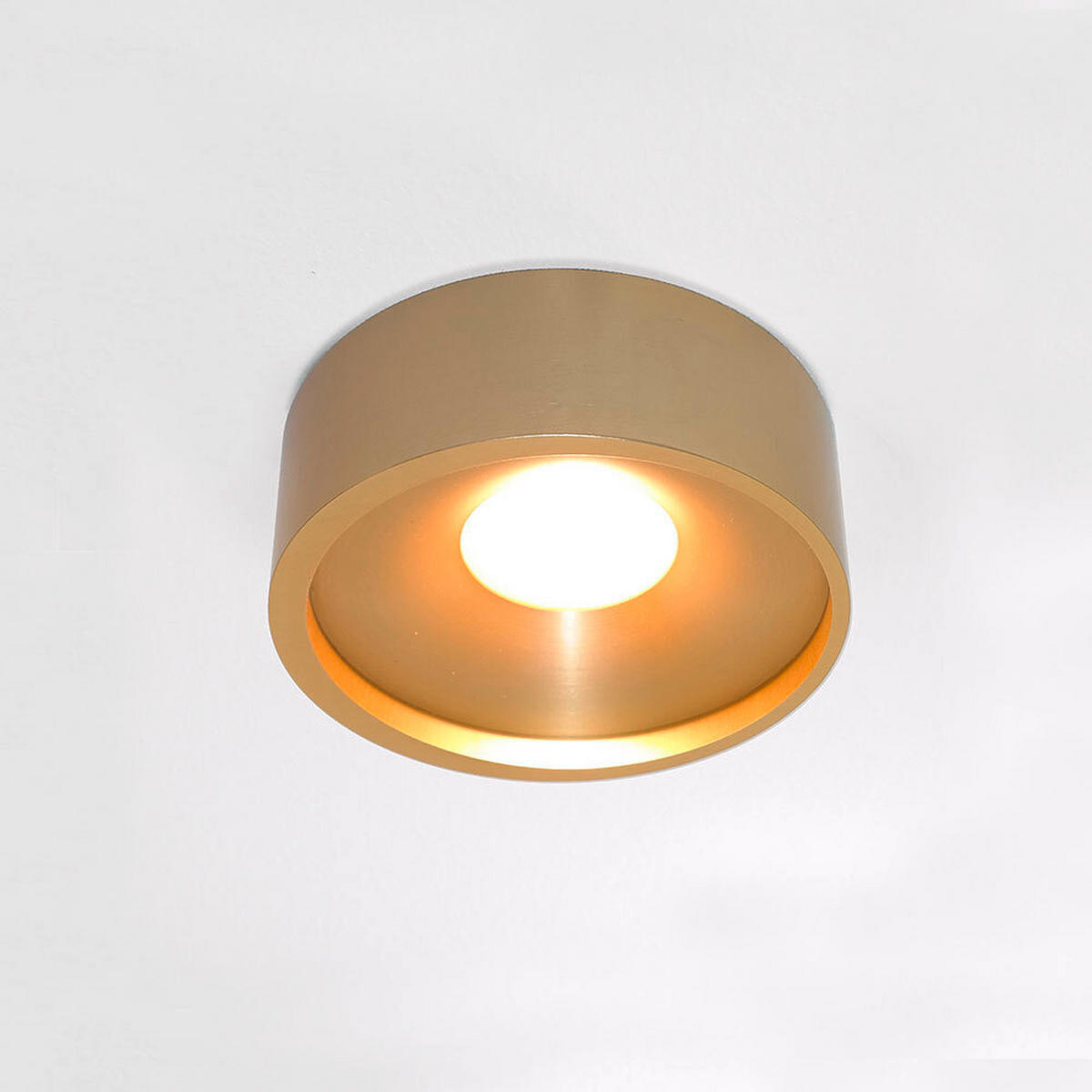 LED-DECKENLEUCHTE  14/5 cm    - Goldfarben, Design, Metall (14/5cm)