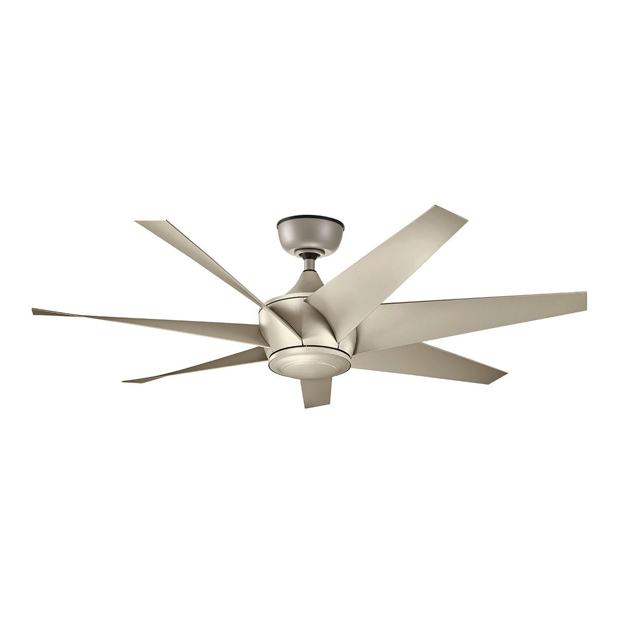 Ventilator mit Beleuchtung Lehr 137/51 cm  - Champagner/Silberfarben, Basics, Kunststoff (137/51cm) - Elstead Lighting
