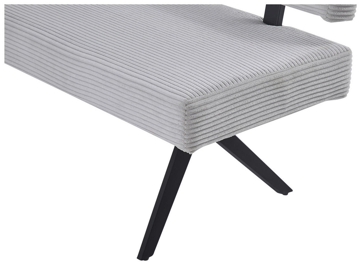 ECKBANK  in Beige  - Beige/Schwarz, KONVENTIONELL, Textil/Metall (190/150cm) - MID.YOU