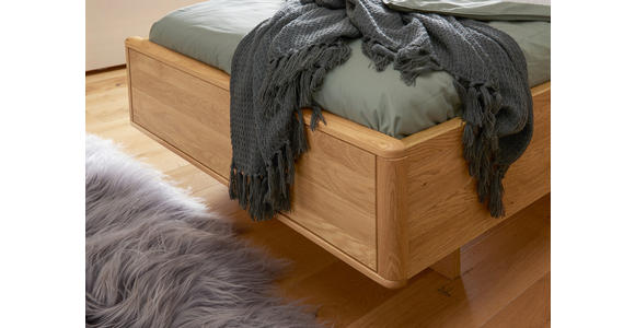 BETT 90/200 cm in Eichefarben, Champagner - Champagner/Eichefarben, KONVENTIONELL, Holz/Holzwerkstoff (90/200cm) - Venda