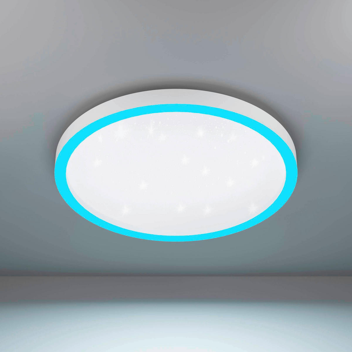 DECKENLEUCHTE 34,5 W  57/7 cm    - Weiss, Design, Kunststoff/Metall (57/7cm) - Eglo