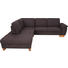 WOHNLANDSCHAFT in Textil Dunkelbraun - Eichefarben/Dunkelbraun, LIFESTYLE, Holz/Textil (229/262cm) - Landscape WOHNLANDSCHAFT in Textil Dunkelbraun - Eichefarben/Dunkelbraun, LIFESTYLE, Holz/Textil (229/262cm) - Landscape