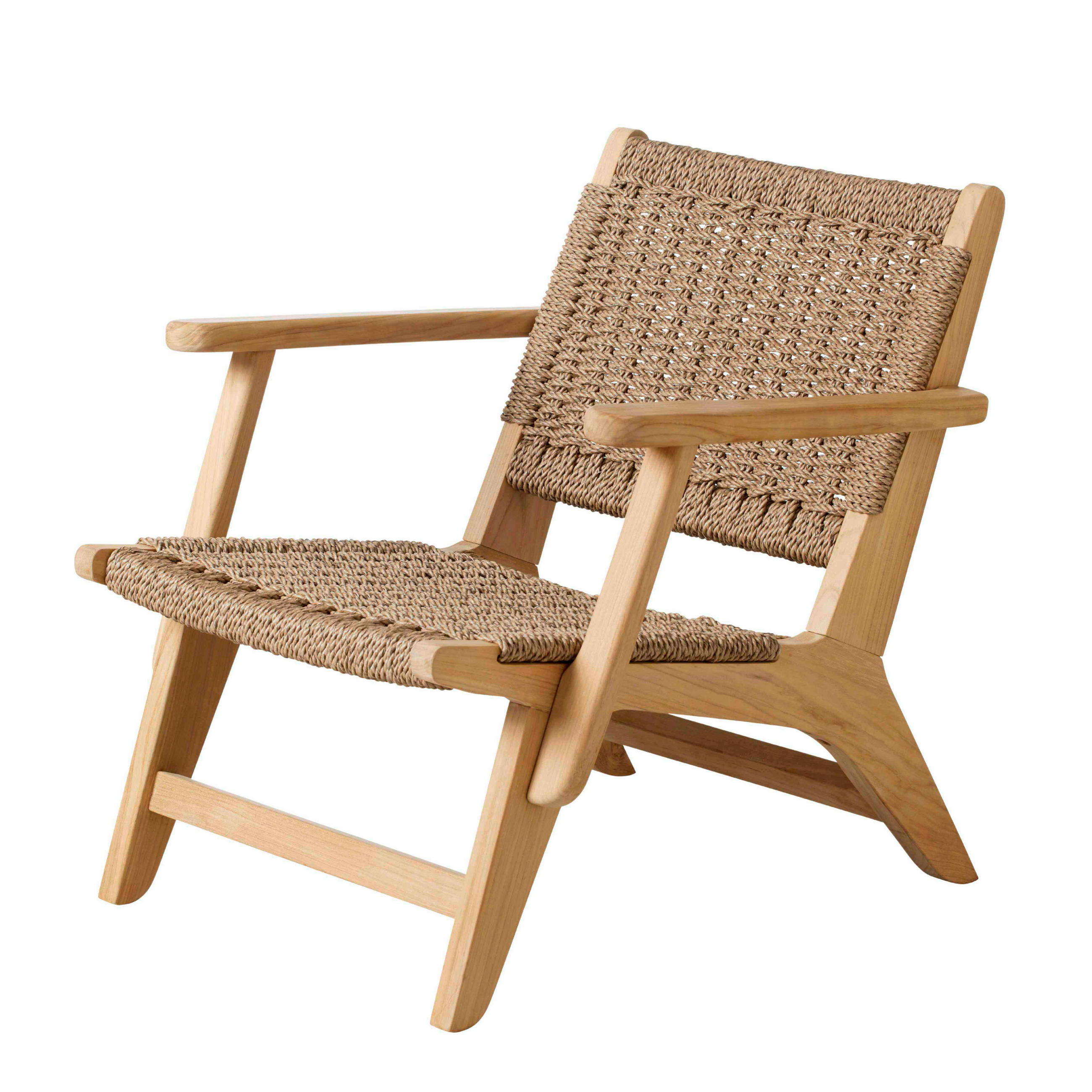 LOUNGESESSEL Teakfarben Teakholz vollmassiv  - Braun/Teakfarben, Natur, Holz/Kunststoff (68/70/75cm) - Gardenson