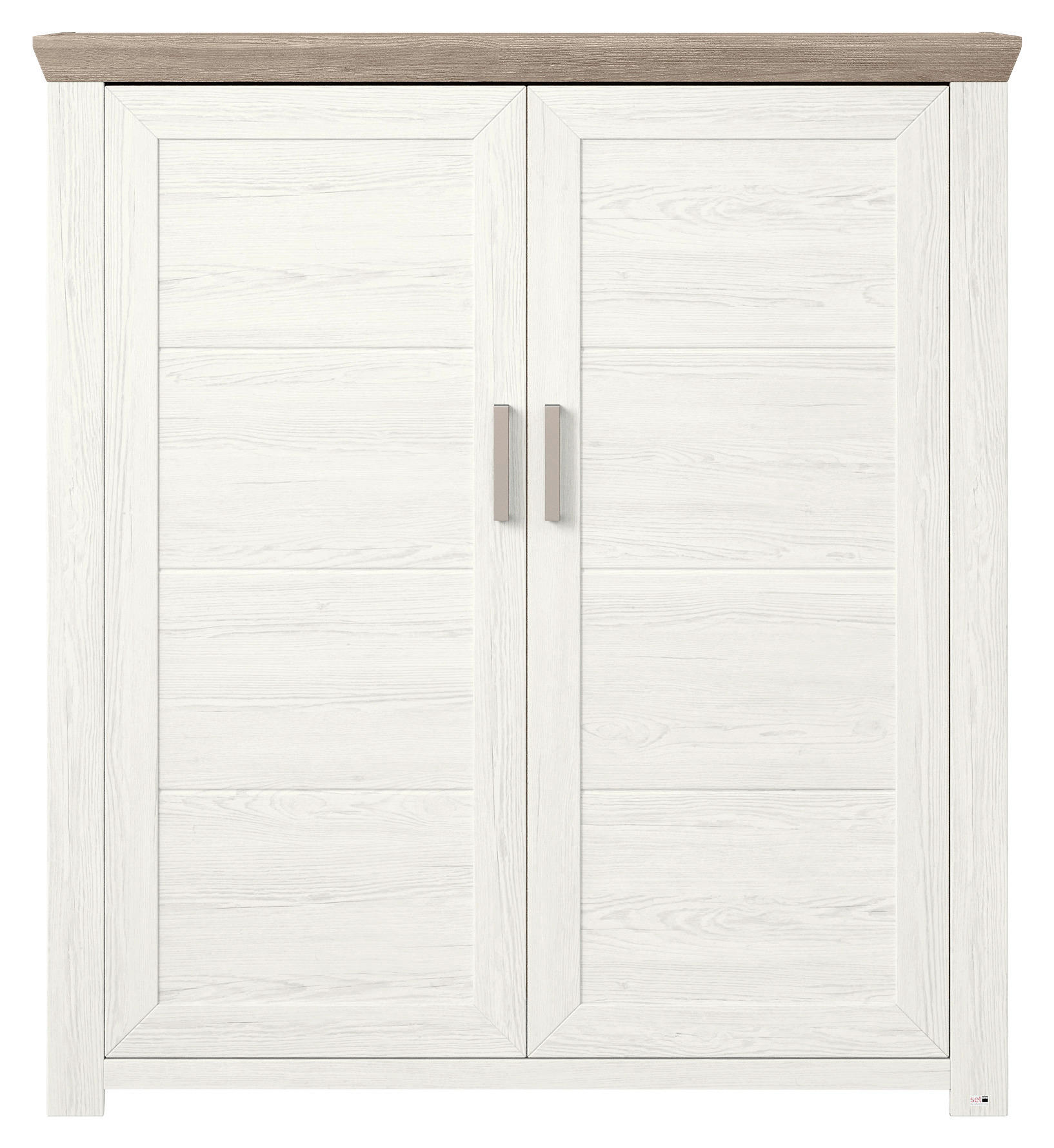 Thumbnail - SetOne by Musterring Highboard, Weiß, Eiche, Metall, 6 Fächer, 3 Schubladen, 129.3x142.6x42.2 cm, Beimöbel erhältlich, W...