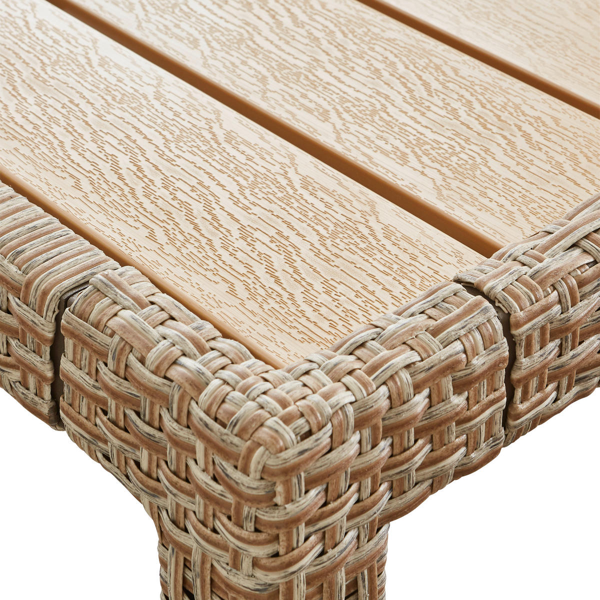 GARTENTISCHGRUPPE beschichtet Stahl  - Braun, MODERN, Kunststoff/Textil - Ambia Garden