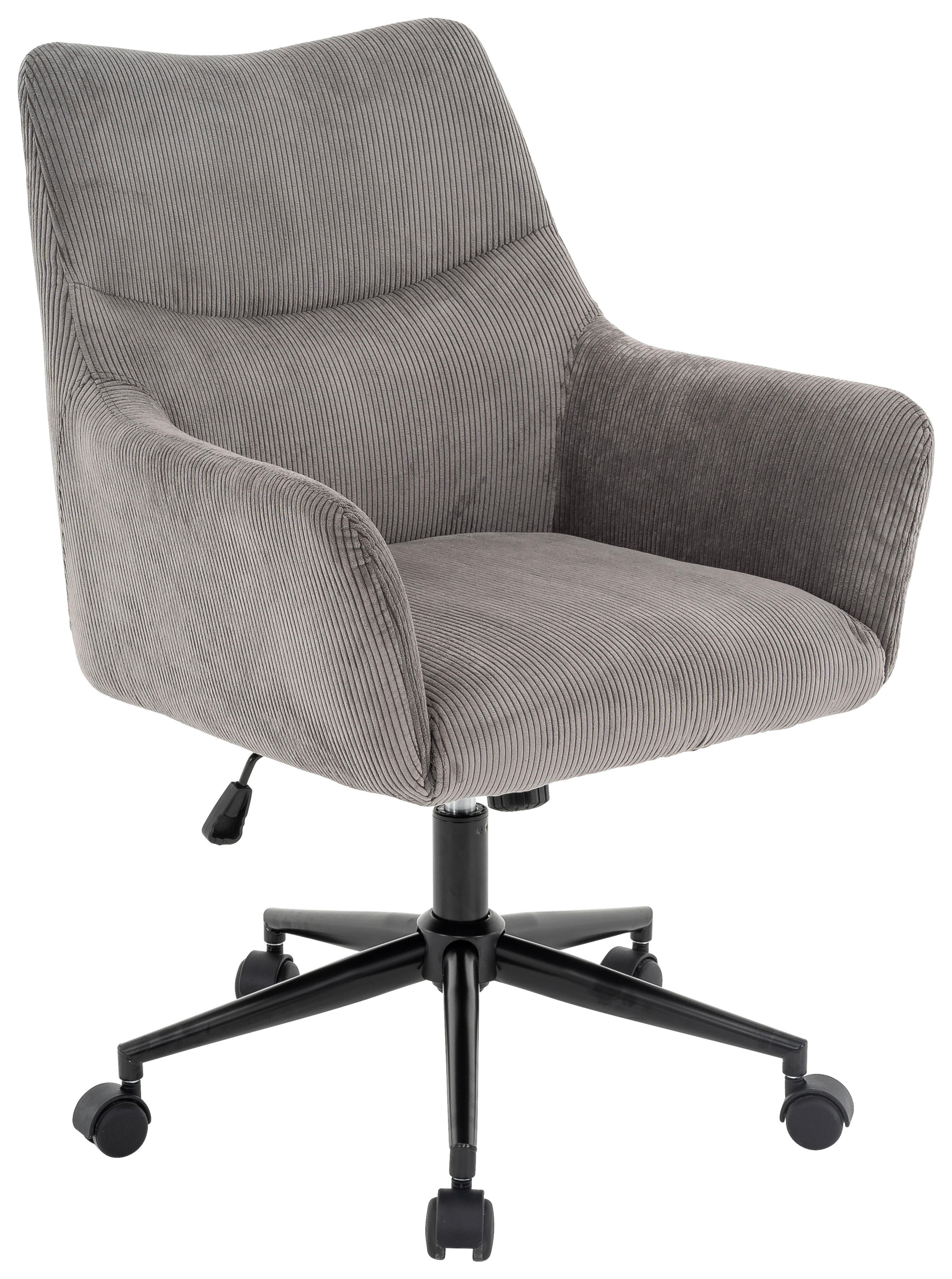KANCELARIJSKA STOLICA  siva, crna   - siva/crna, Dizajnerski, metal/tekstil (64/90-98/68cm) - Carryhome
