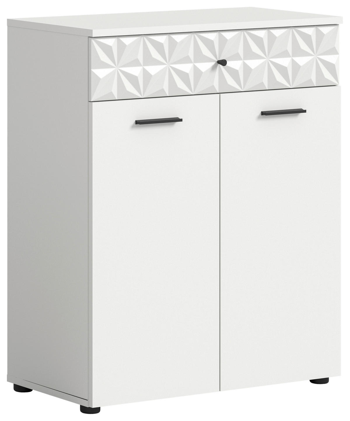 SPODNJA OMARICA 70/85/34 cm  - črna/bela, Moderno, kovina/umetna masa (70/85/34cm) - MID.YOU