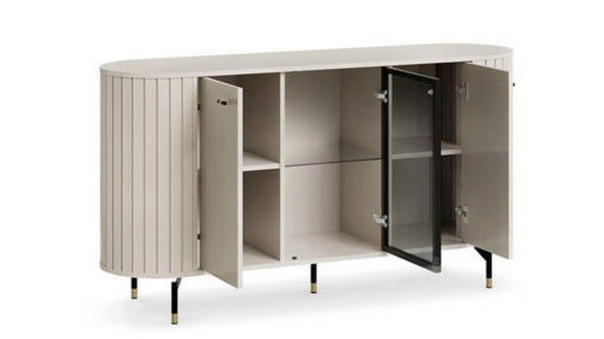 SIDEBOARD  150,1/81/40 cm  - Kaschmir/Goldfarben, MODERN, Glas/Holzwerkstoff (150,1/81/40cm) - home24