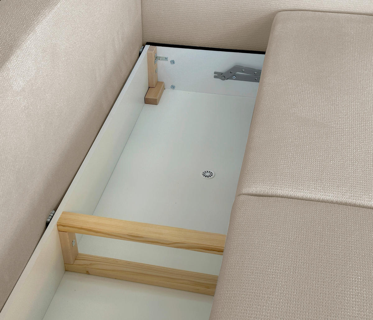 SCHLAFSOFA  mit Liegefunktion Webstoff Braun  - Schwarz/Braun, Design, Holz/Kunststoff (216/96/102cm) - MID.YOU