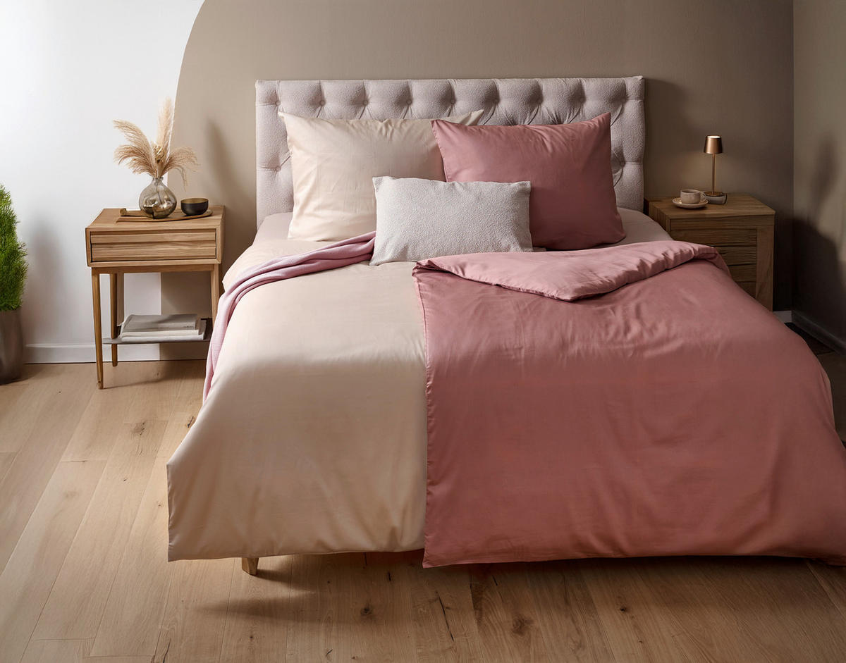 POSTELJINA TANJA 200/200 cm saten bež  - bež, Osnovno, tekstil (200/200cm) - Novel