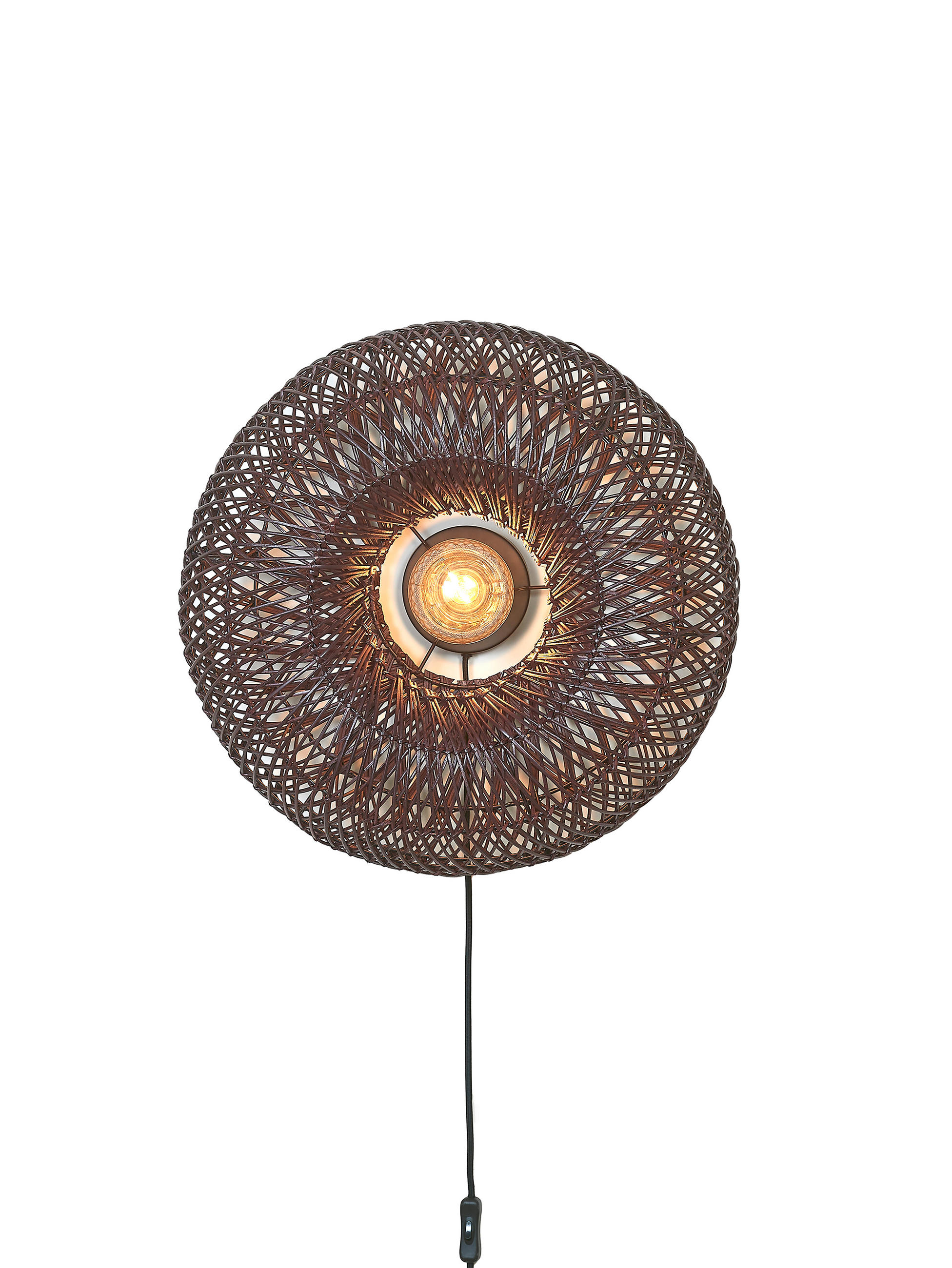VÄGGLAMPA 50/23 cm   - bordeaux, Basics, naturmaterial (50/23cm) - Good & Mojo
