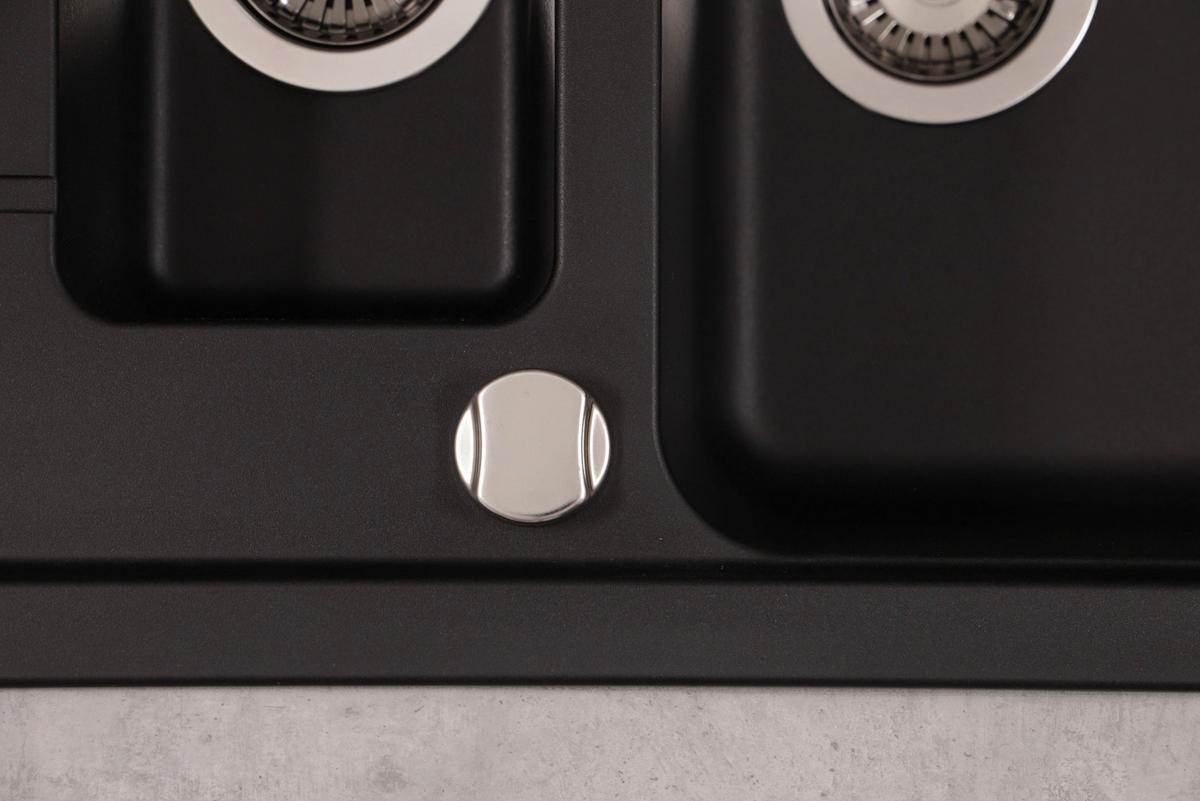 SPÜLE AUSTIN100X501,5BS  - Schwarz, Design, Stein (100/20/50cm) - Respekta