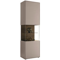 VITRINE Sandfarben, Buchefarben  62/206/43 cm  - Sandfarben/Buchefarben, Design, Glas/Holz (62/206/43cm) - Johann Jakob