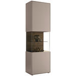 VITRINE  in massiv Altholz, Buche Buchefarben, Sandfarben - Sandfarben/Buchefarben, Design, Glas/Holz (62/206/43cm) - Johann Jakob