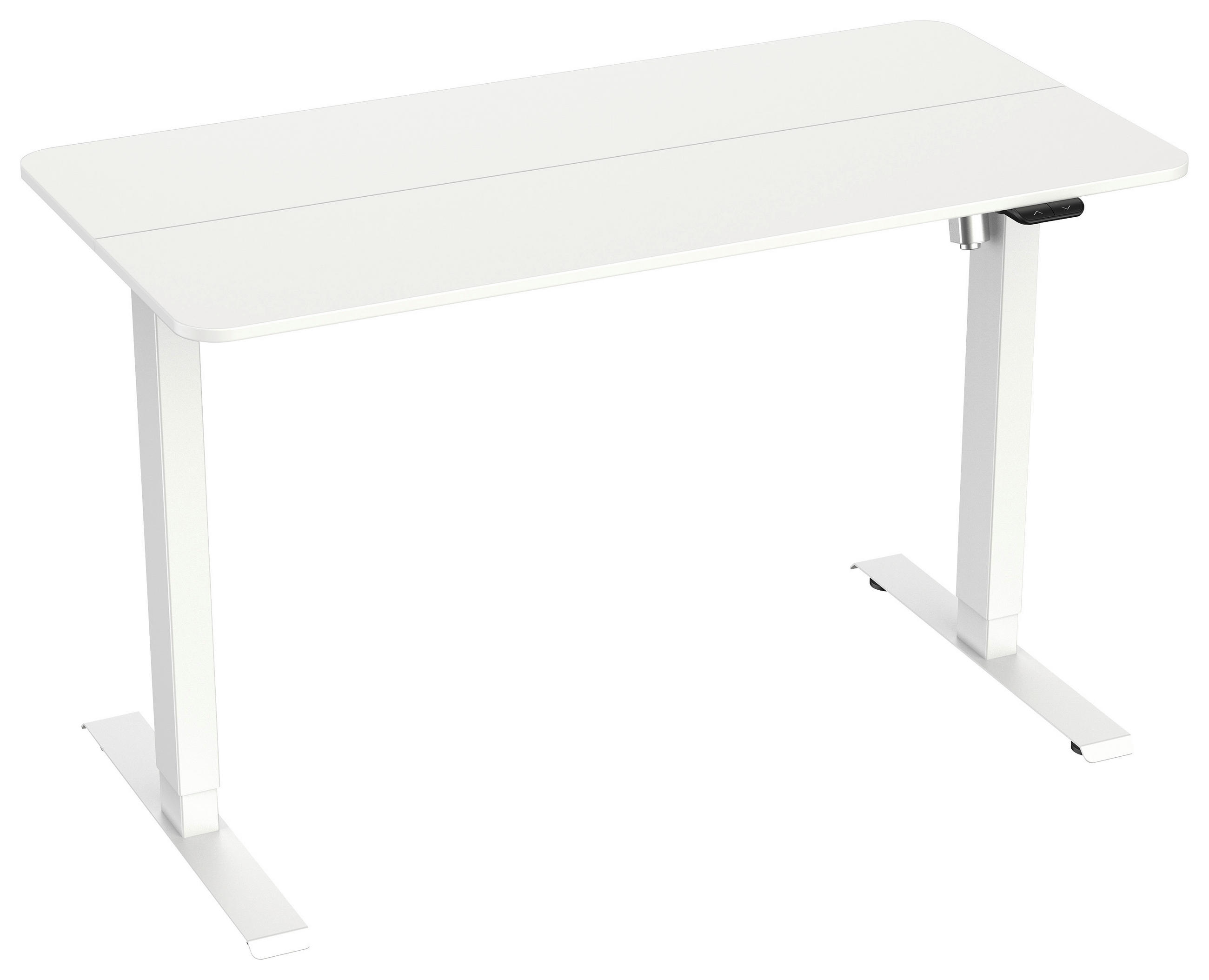 SCHREIBTISCH höhenverstellbar  - Weiß, MODERN, Holzwerkstoff/Metall (120/60/68,8-118,5cm) - Livetastic