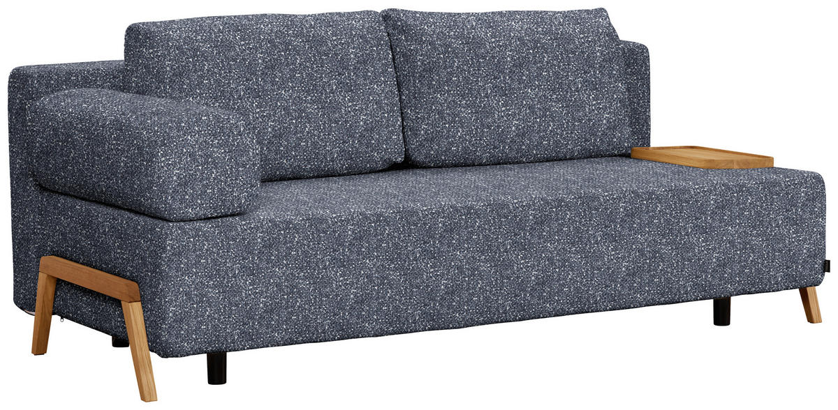 SCHLAFSOFA in Holz, Textil Dunkelblau  - Naturfarben/Dunkelblau, Design, Holz/Textil (211/88/102cm) - Niels Andersson