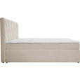 BOXSPRINGBETT 160/200 cm  in Creme  - Creme/Schwarz, Design, Kunststoff/Textil (160/200cm) - Xora