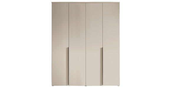 DREHTÜRENSCHRANK  in Kaschmir  - Kaschmir/Schwarz, MODERN, Holzwerkstoff/Kunststoff (180/225/52cm) - Carryhome