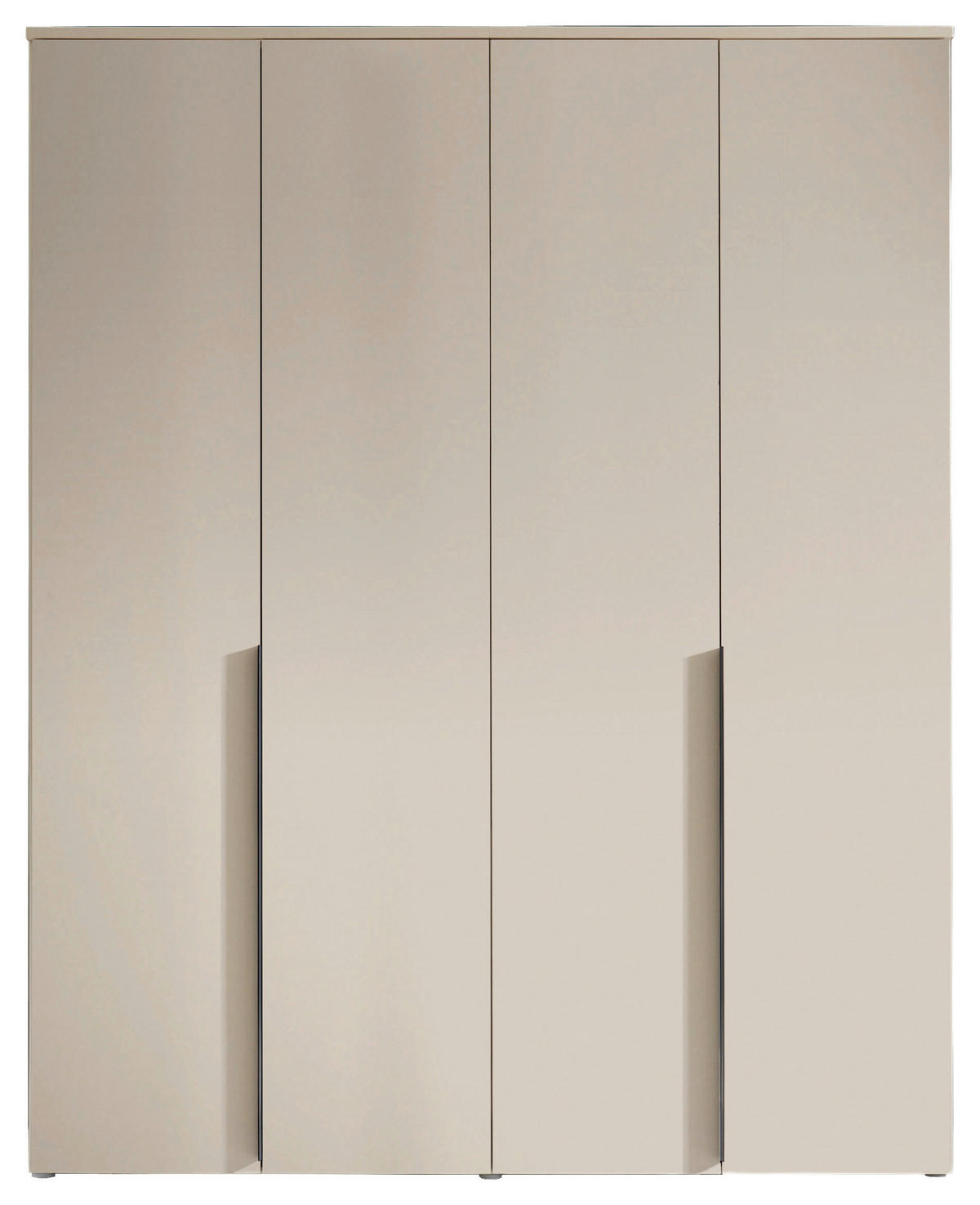 DREHTÜRENSCHRANK 180/225/52 cm 4-türig Kaschmir  - Kaschmir/Schwarz, MODERN, Holzwerkstoff/Kunststoff (180/225/52cm) - MID.YOU