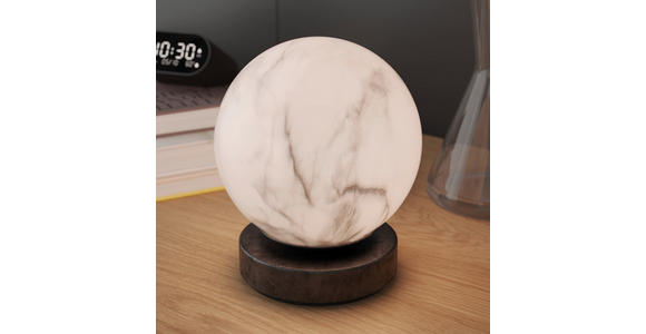 TISCHLEUCHTE Sirius 15/18 cm   - Schwarz/Weiß, Design, Glas/Metall (15/18cm) - Dieter Knoll