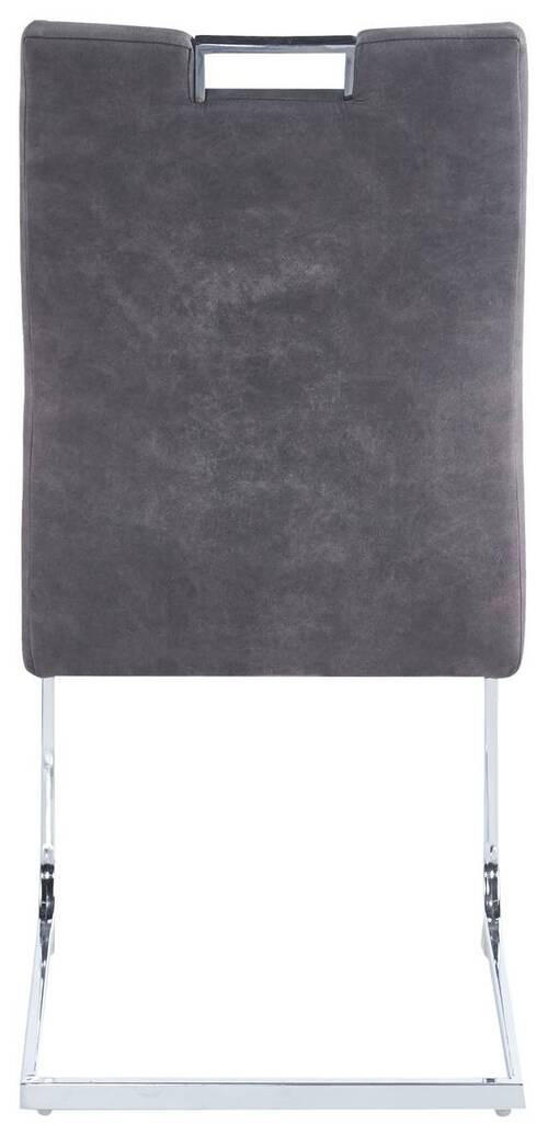 Thumbnail - Carryhome Schwingstuhl, Grau, Metall, Textil, Rundrohr, C-Form, 50x61x98 cm, mit Griff, Esszimmer, Stühle, Esszimmerstüh...