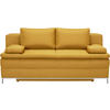 BOXSPRING SOFA tekstil  žuta    - boje kroma/žuta, Design, tekstil/metal (200/93/107cm) - Novel