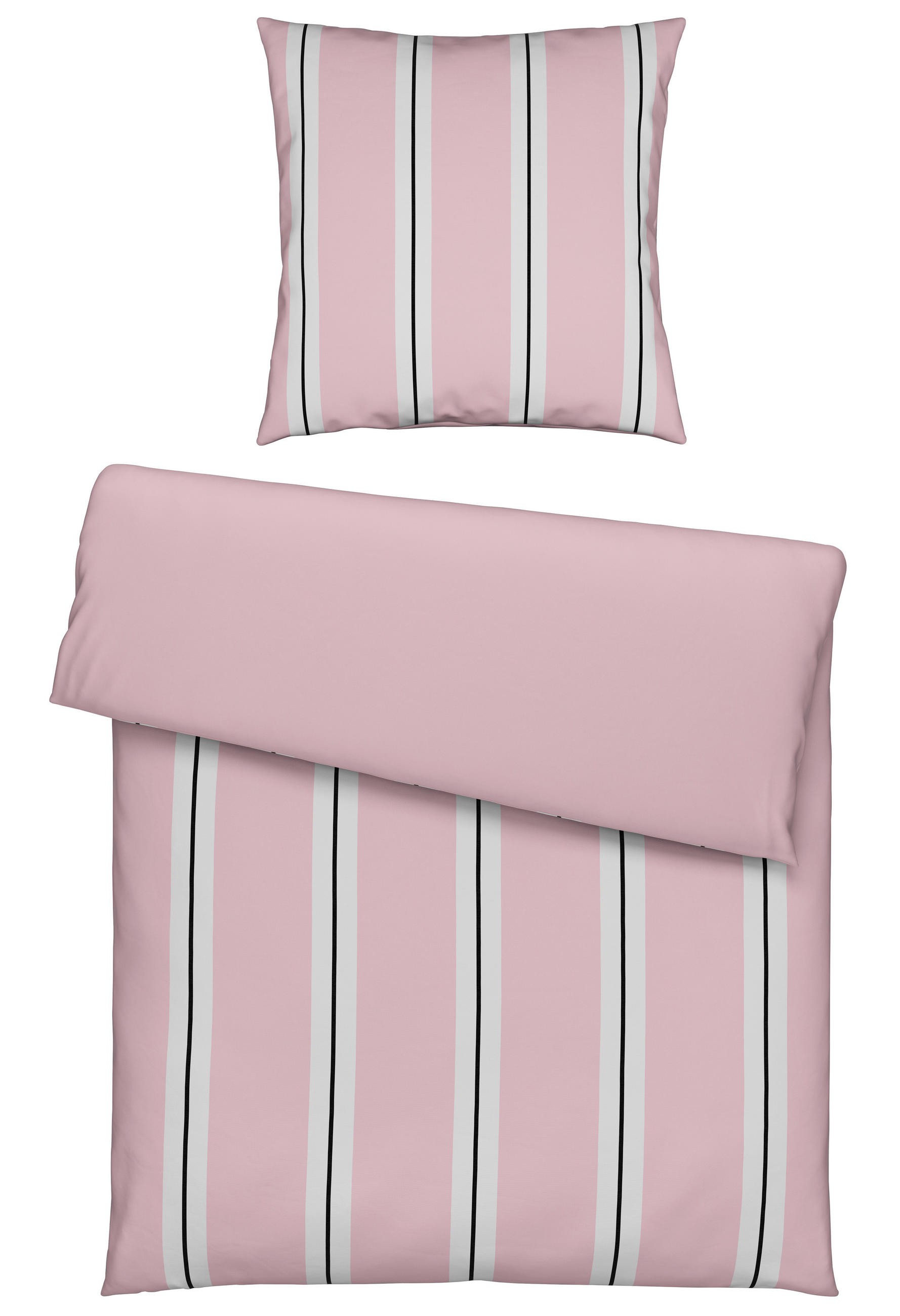 BETTWÄSCHE Stripes Renforcé 135/200 cm  - Pink, KONVENTIONELL, Textil (135/200cm) - Novel