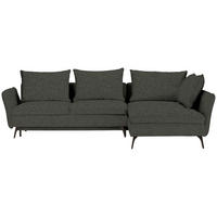 ECKSOFA Dunkelgrün Webstoff  - Dunkelgrün/Schwarz, Design, Textil/Metall (282/182cm) - Stylife