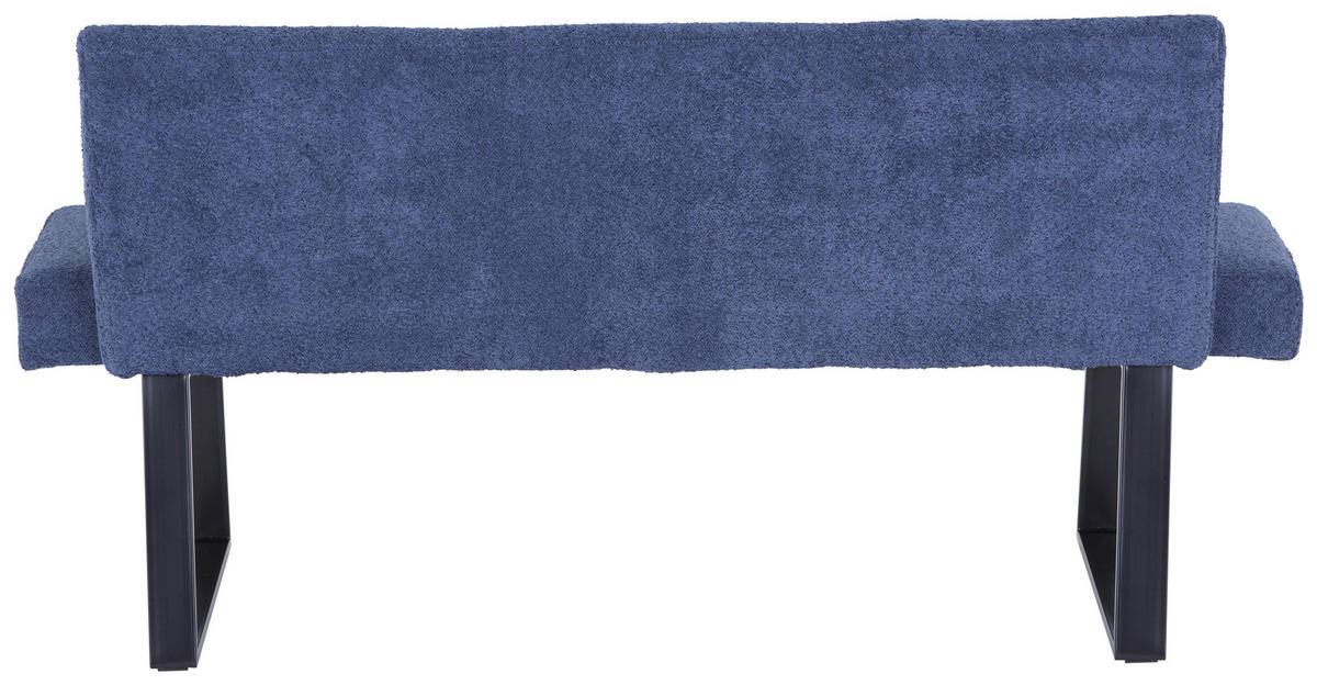 SITZBANK 166/82/61 cm Leinenoptik Dunkelblau  - Schwarz/Dunkelblau, MODERN, Textil/Metall (166/82/61cm) - MID.YOU