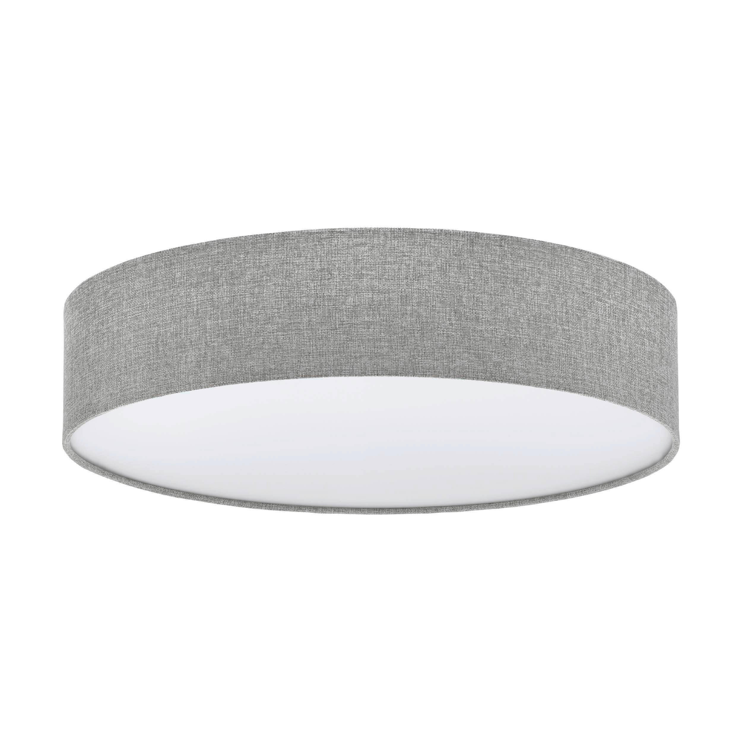 PLAFONIERĂ - alb/gri închis, Konventionell, metal/textil (57/15cm)