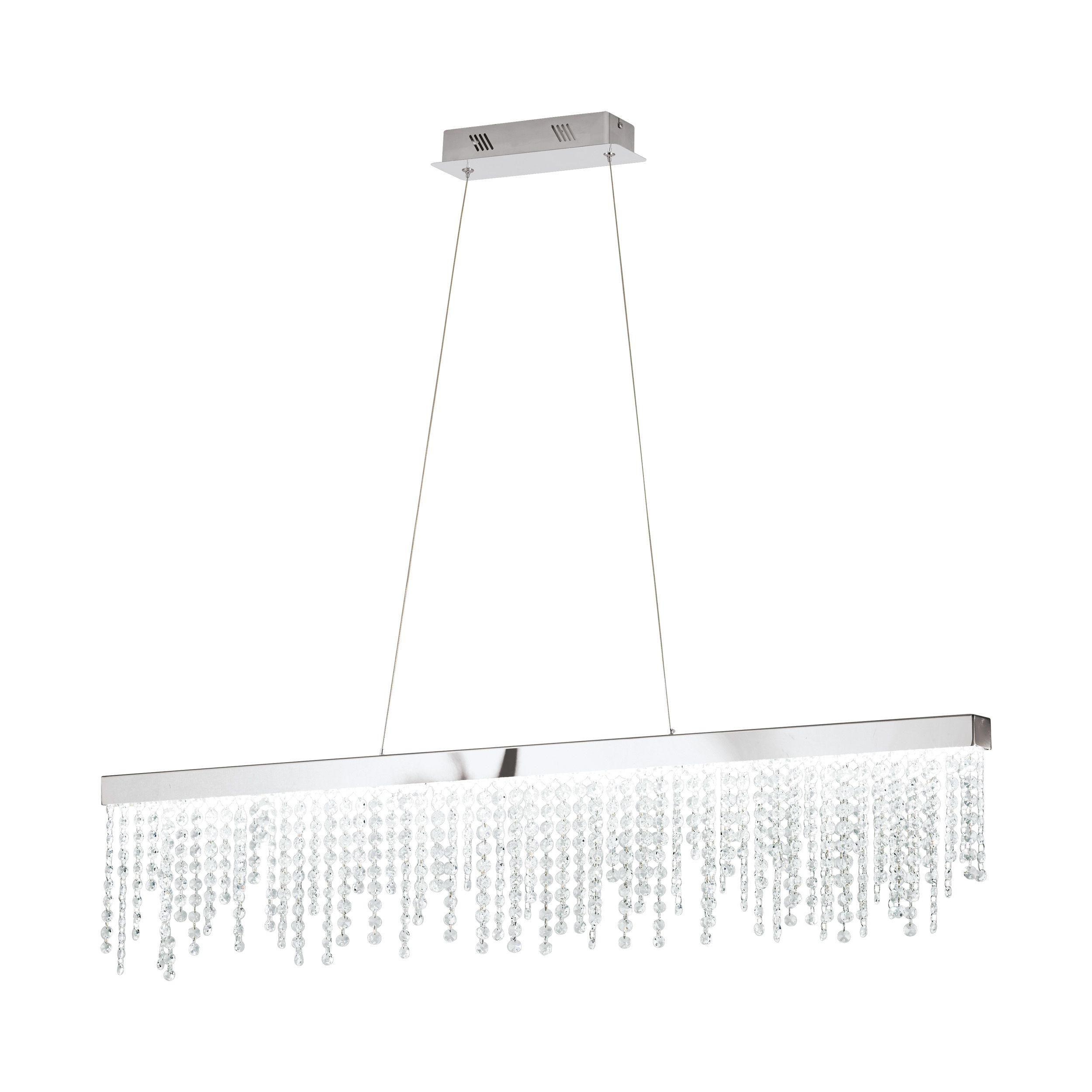 LED-HÄNGELEUCHTE ANTELAO 115/9/150 cm   - Klar/Chromfarben, KONVENTIONELL, Glas/Metall (115/9/150cm) - Eglo