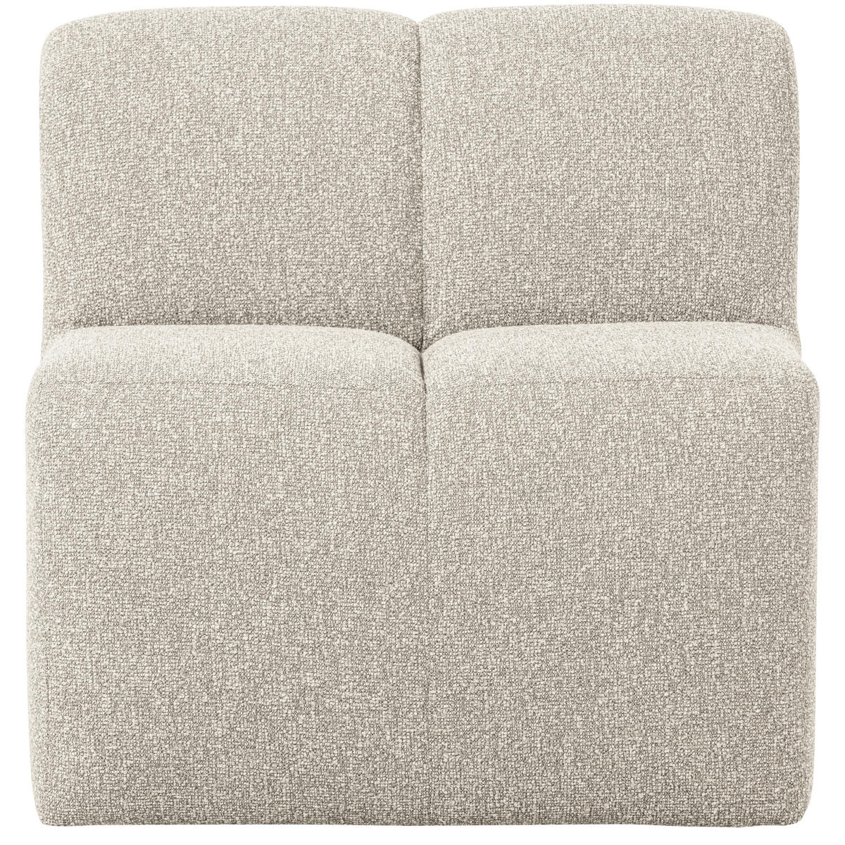 SITZBANK 84/83/73 cm Bouclé Beige Kunststoff  - Beige/Schwarz, MODERN, Kunststoff/Textil (84/83/73cm) - Livetastic