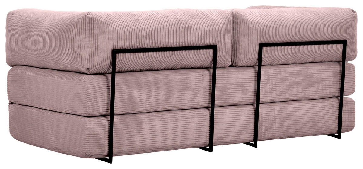 SCHLAFSOFA Cord Altrosa  - Altrosa, KONVENTIONELL, Textil/Metall (200/77/80cm) - Carryhome