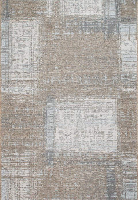 Novel Outdoorteppich Amalfi Grau, Hellgrau, Hellbraun 60x110 cm