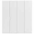 DREHTÜRENSCHRANK 201/235/61 cm,  in Weiß, 4-türig  - Weiß, Basics, Holzwerkstoff/Metall (201/235/61cm) - Novel
