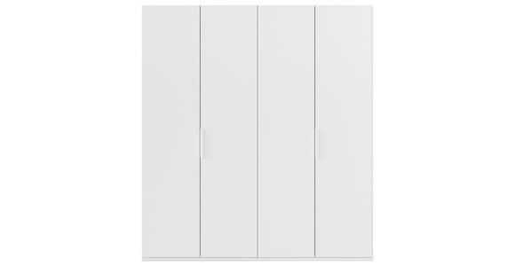 DREHTÜRENSCHRANK 201/235/61 cm,  in Weiß, 4-türig  - Weiß, Basics, Holzwerkstoff/Metall (201/235/61cm) - Novel