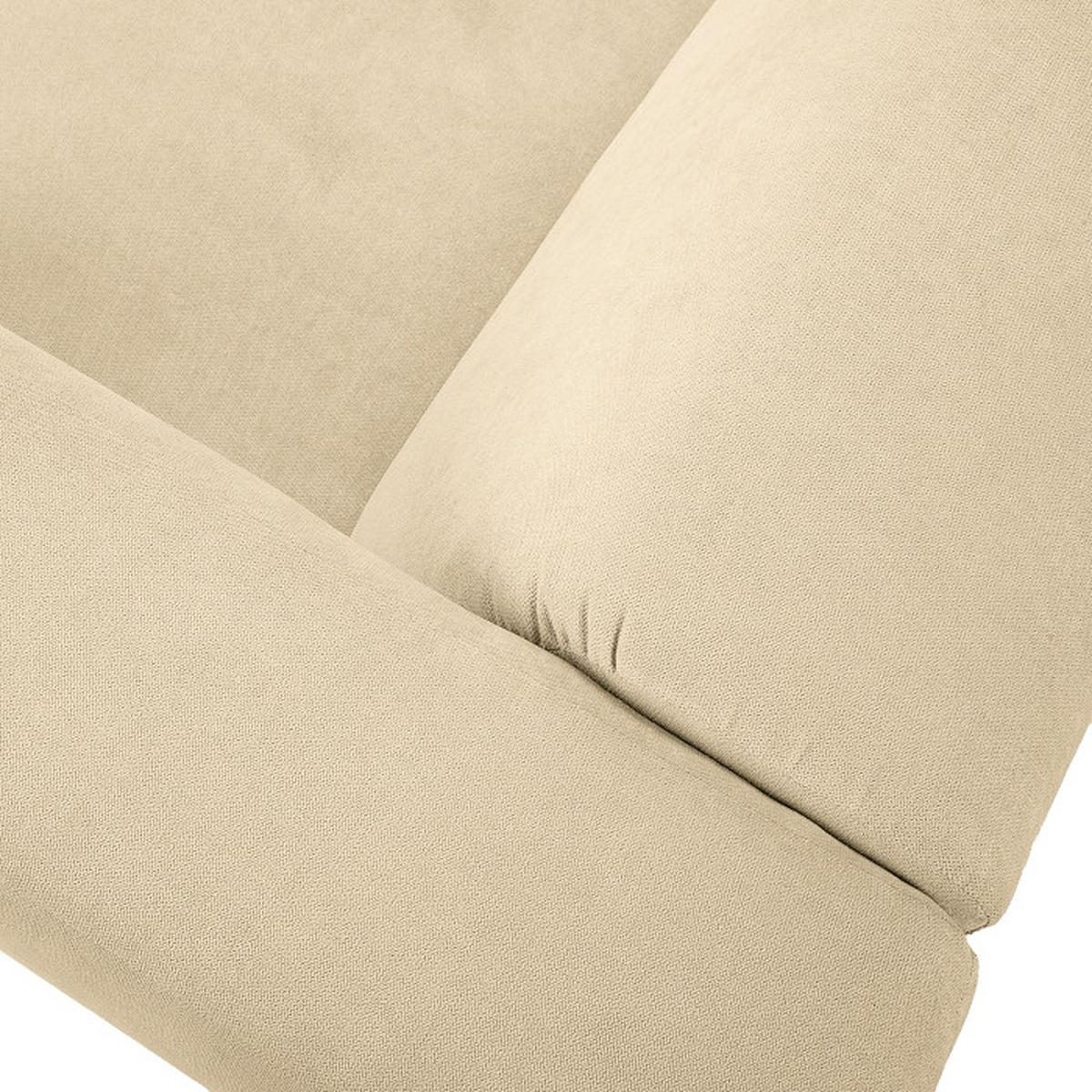 ECKSOFA in Struktur Beige  - Beige, Modern, Textil (255/72/160cm) - Trendmanufaktur