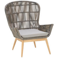 LOUNGESESSEL  - Taupe/Graubraun, Design, Holz/Textil (76/105/85cm) - Amatio