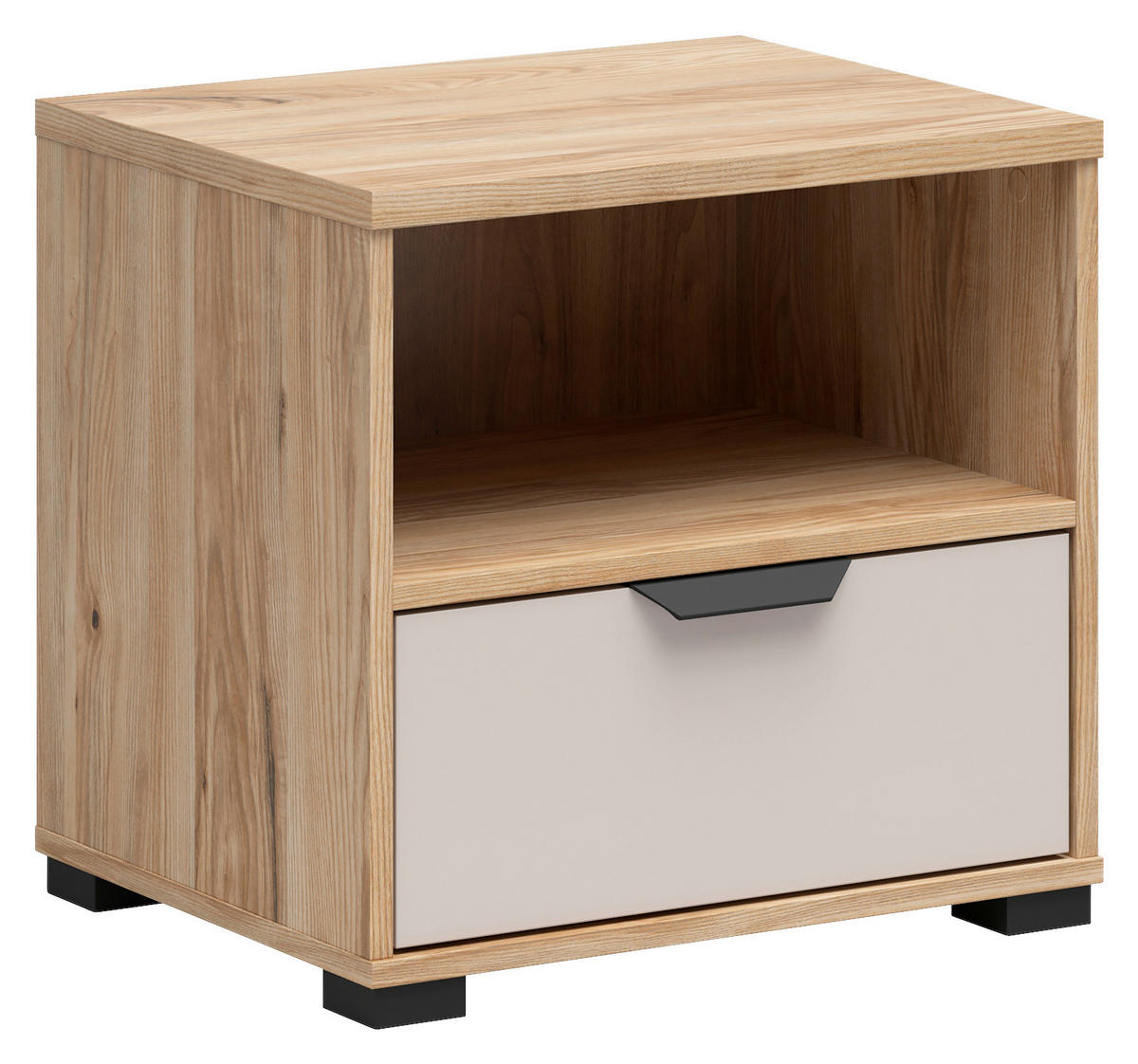 NACHTSCHRANK 50/47,5/40 cm  - Kaschmir/Eichefarben, Basics, Holzwerkstoff/Kunststoff (50/47,5/40cm) - Milino
