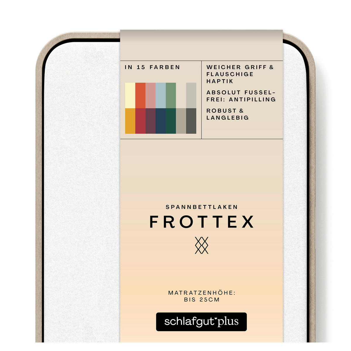 SPANNBETTTUCH FROTTEX Frottee  - Weiß, Basics, Textil (160/200cm) - Schlafgut